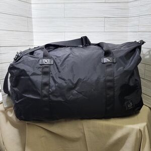 GAGAKU Black Travel Duffle Bag for Women & Men, Fold-able Weekender